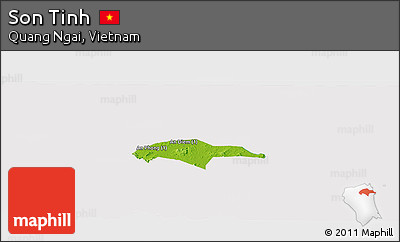 Physical Panoramic Map of Son Tinh, cropped outside