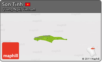 Physical Panoramic Map of Son Tinh, cropped outside