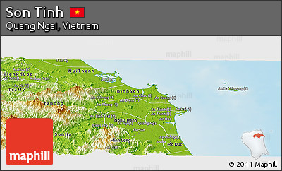 Physical Panoramic Map of Son Tinh