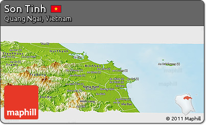 Physical Panoramic Map of Son Tinh