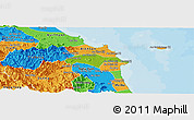 Physical Panoramic Map of Son Tinh, political outside