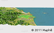 Political Panoramic Map of Son Tinh, satellite outside