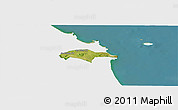 Satellite Panoramic Map of Son Tinh, single color outside