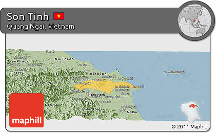 Savanna Style Panoramic Map of Son Tinh