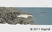 Shaded Relief Panoramic Map of Son Tinh, darken