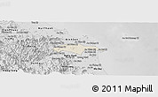 Shaded Relief Panoramic Map of Son Tinh, desaturated