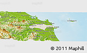 Shaded Relief Panoramic Map of Son Tinh, physical outside