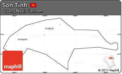 Blank Simple Map of Son Tinh, cropped outside
