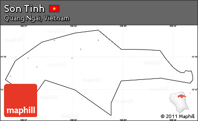 Blank Simple Map of Son Tinh, cropped outside, no labels