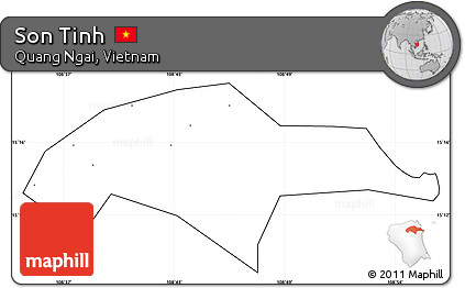 Blank Simple Map of Son Tinh, cropped outside, no labels