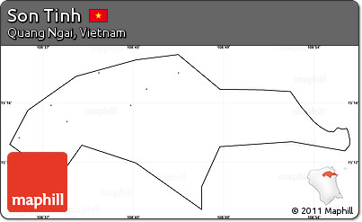 Blank Simple Map of Son Tinh, cropped outside, no labels