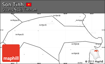 Blank Simple Map of Son Tinh