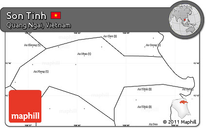 Blank Simple Map of Son Tinh