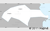 Gray Simple Map of Son Tinh, single color outside