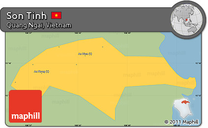 Savanna Style Simple Map of Son Tinh, single color outside