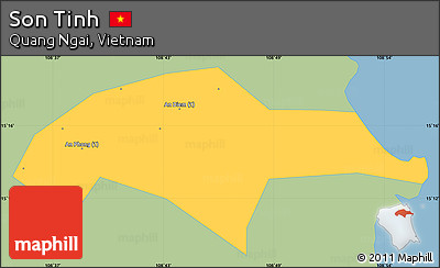 Savanna Style Simple Map of Son Tinh, single color outside