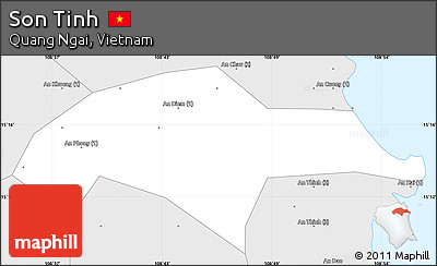 Silver Style Simple Map of Son Tinh