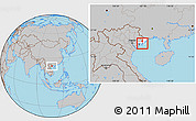 Gray Location Map of Hon Gai, highlighted parent region