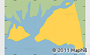 Savanna Style Simple Map of Hon Gai, single color outside