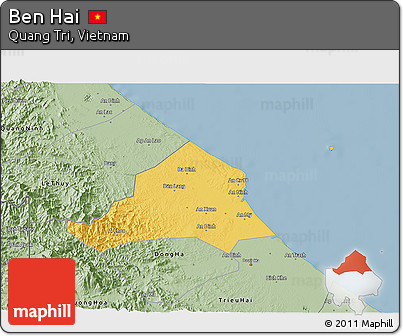 Savanna Style 3D Map of Ben Hai