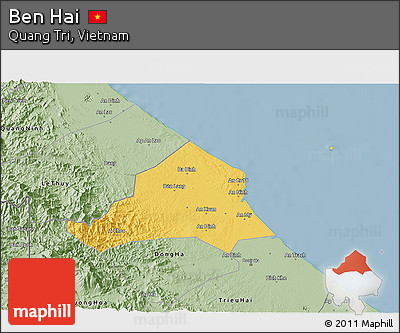 Savanna Style 3D Map of Ben Hai