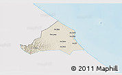 Shaded Relief 3D Map of Ben Hai, single color outside