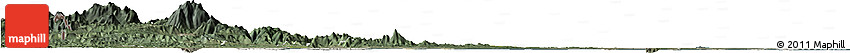 Satellite Horizon Map of Ben Hai, semi-desaturated
