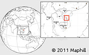 Blank Location Map of Ben Hai, within the entire country