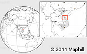 Blank Location Map of Ben Hai, highlighted country, within the entire country