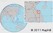 Gray Location Map of Ben Hai, highlighted parent region