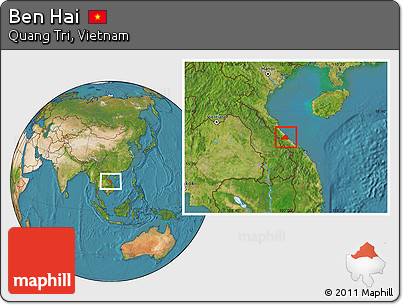 Satellite Location Map of Ben Hai