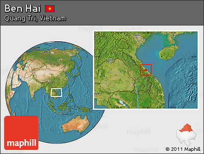 Satellite Location Map of Ben Hai