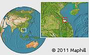 Satellite Location Map of Ben Hai, highlighted parent region