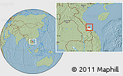 Savanna Style Location Map of Ben Hai, highlighted parent region, hill shading