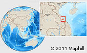 Shaded Relief Location Map of Ben Hai, highlighted parent region