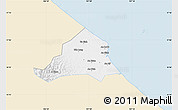 Classic Style Map of Ben Hai, single color outside