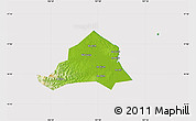 Physical Map of Ben Hai, cropped outside