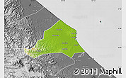 Physical Map of Ben Hai, desaturated