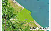 Physical Map of Ben Hai, satellite outside