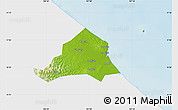 Physical Map of Ben Hai, single color outside