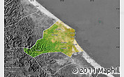 Satellite Map of Ben Hai, desaturated
