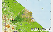 Satellite Map of Ben Hai, physical outside