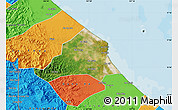 Satellite Map of Ben Hai, political outside