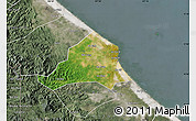 Satellite Map of Ben Hai, semi-desaturated