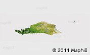 Satellite Panoramic Map of Ben Hai, cropped outside
