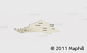 Shaded Relief Panoramic Map of Ben Hai, cropped outside