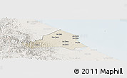 Shaded Relief Panoramic Map of Ben Hai, lighten