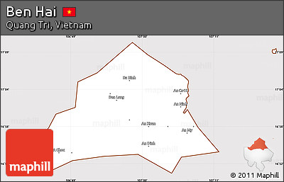 Classic Style Simple Map of Ben Hai, cropped outside