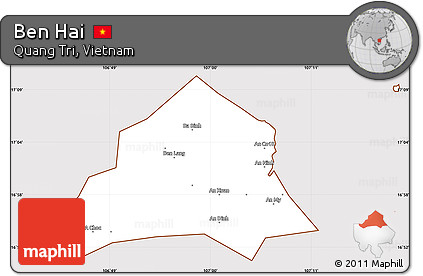 Classic Style Simple Map of Ben Hai, cropped outside