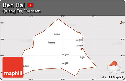 Classic Style Simple Map of Ben Hai, cropped outside